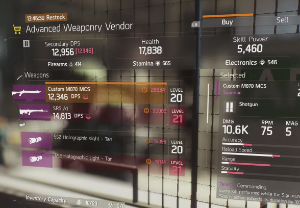 tc-the-division-advanced-weaponry-vendor-video-shot